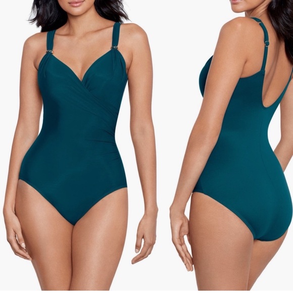 NEW Miraclesuit Razzle Dazzle Siren One-Piece Swimsuit Size 10 - Picture 3 of 12